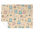 Creaon Cute Cat Themed Pattern UltraSoft Flannel Blanket 30"x40