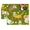Creaon Cute Cat Themed Pattern UltraSoft Flannel Blanket 40''x50