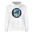 Creaon Soft White Pullover Featuring Astronaut Space Print, Sizes S to