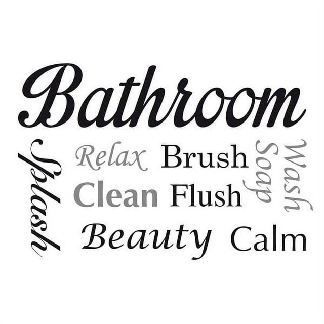 Crearreda Bathroom Quote Wall Decals