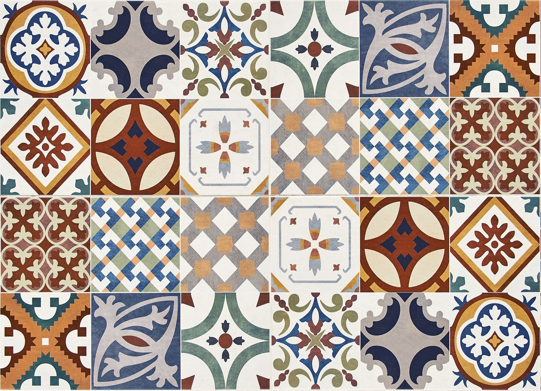 Crearreda Red Azulejos Kitchen Panel