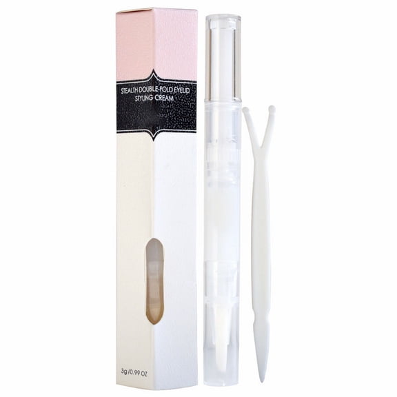 Crease Double Eyelid Pen, Long Lasting, 3 Second Shaping, Natural Look, Waterproof and Sweatproof, for Single or Double Eyelids, Unisex, Quick Makeup