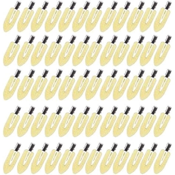 Creaseless Hair Clips for Women Styling 60 count Hair No Crease Hair Clips Hair Accessories, 2.36in Makeup Styling Clips for Women (Transparent Yellow)