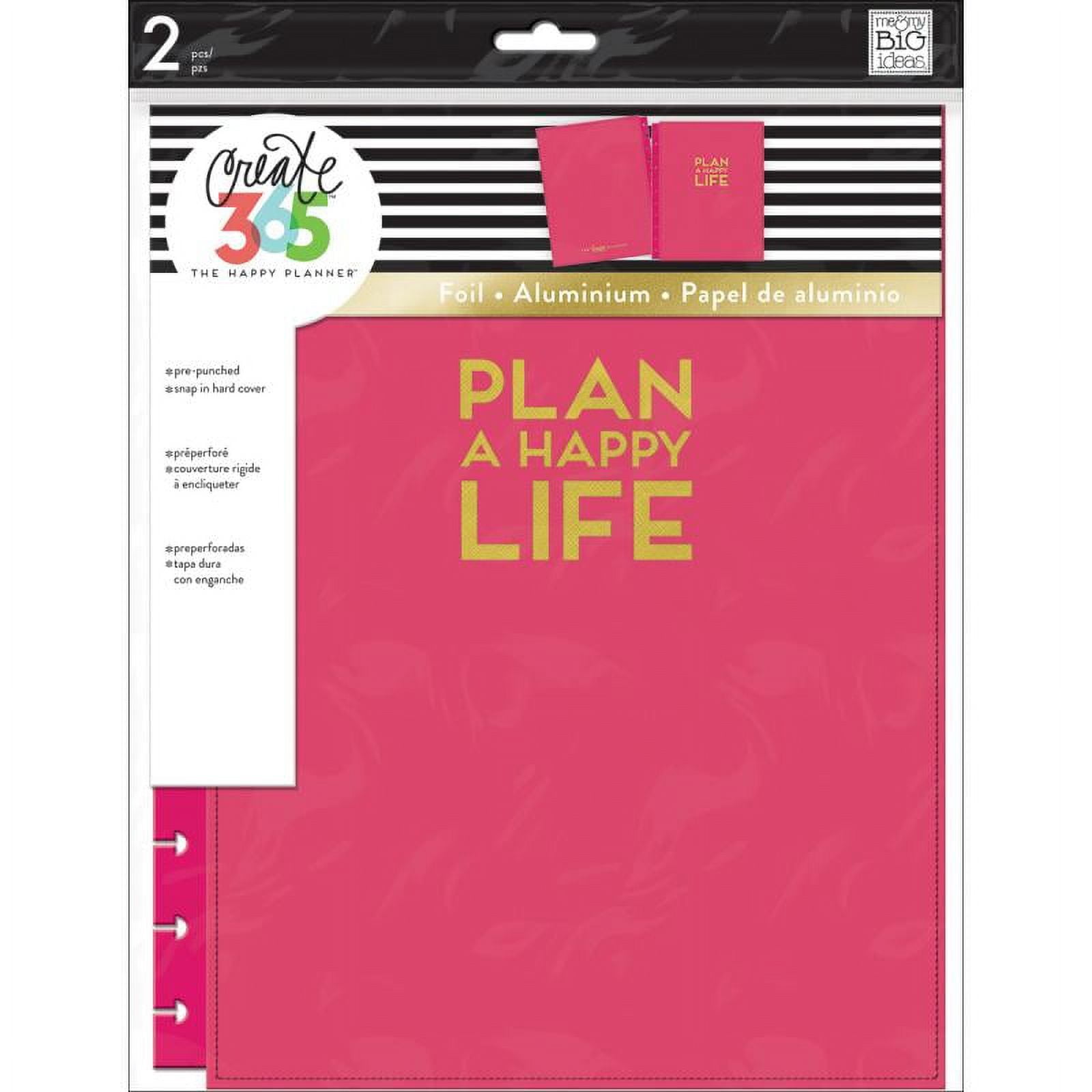 Create 365 Big Snap-in Hard Cover Planner-pink Plan A Happy Life