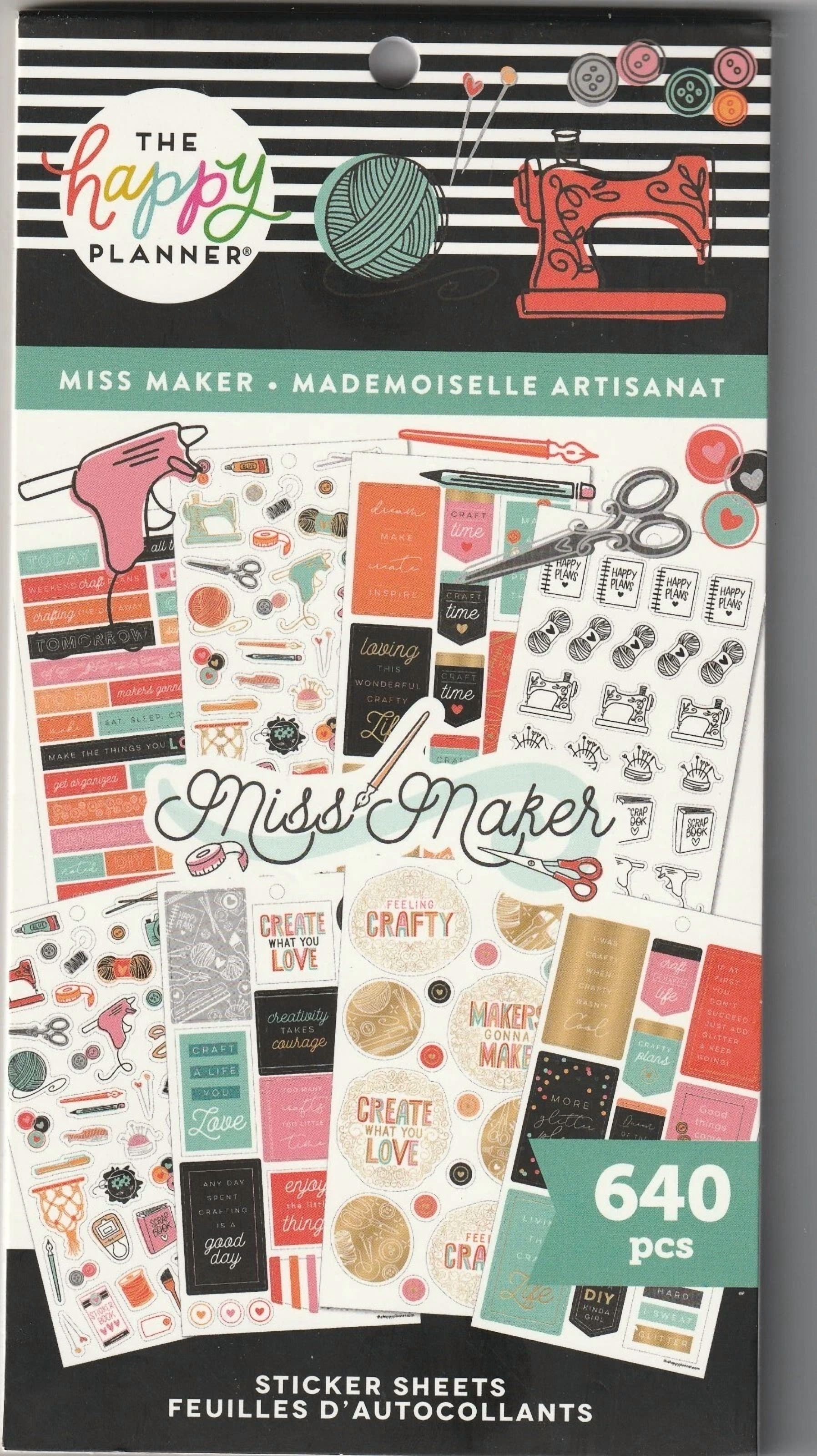 Create 365 Happy Planner Stickers Value Pack Miss Maker Sewing Theme ...