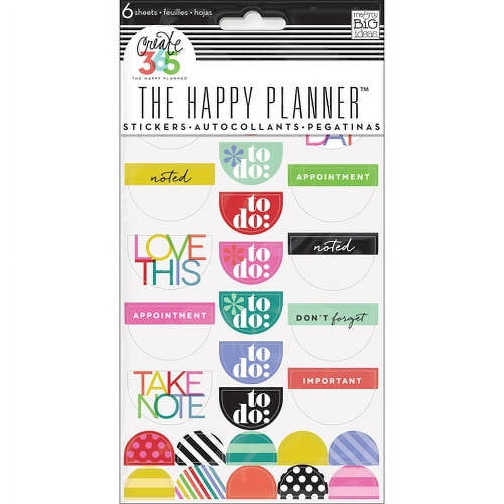 Create 365 stickers 6 sheets pkg good day brights walmart