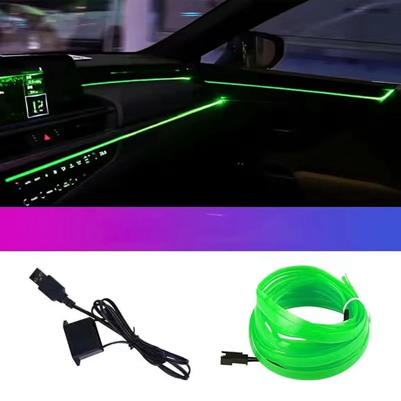 Create A Party Atmosphere: Car USB LED Strip EL Neon Light Kit For Road Trips & Late Night Cruises!