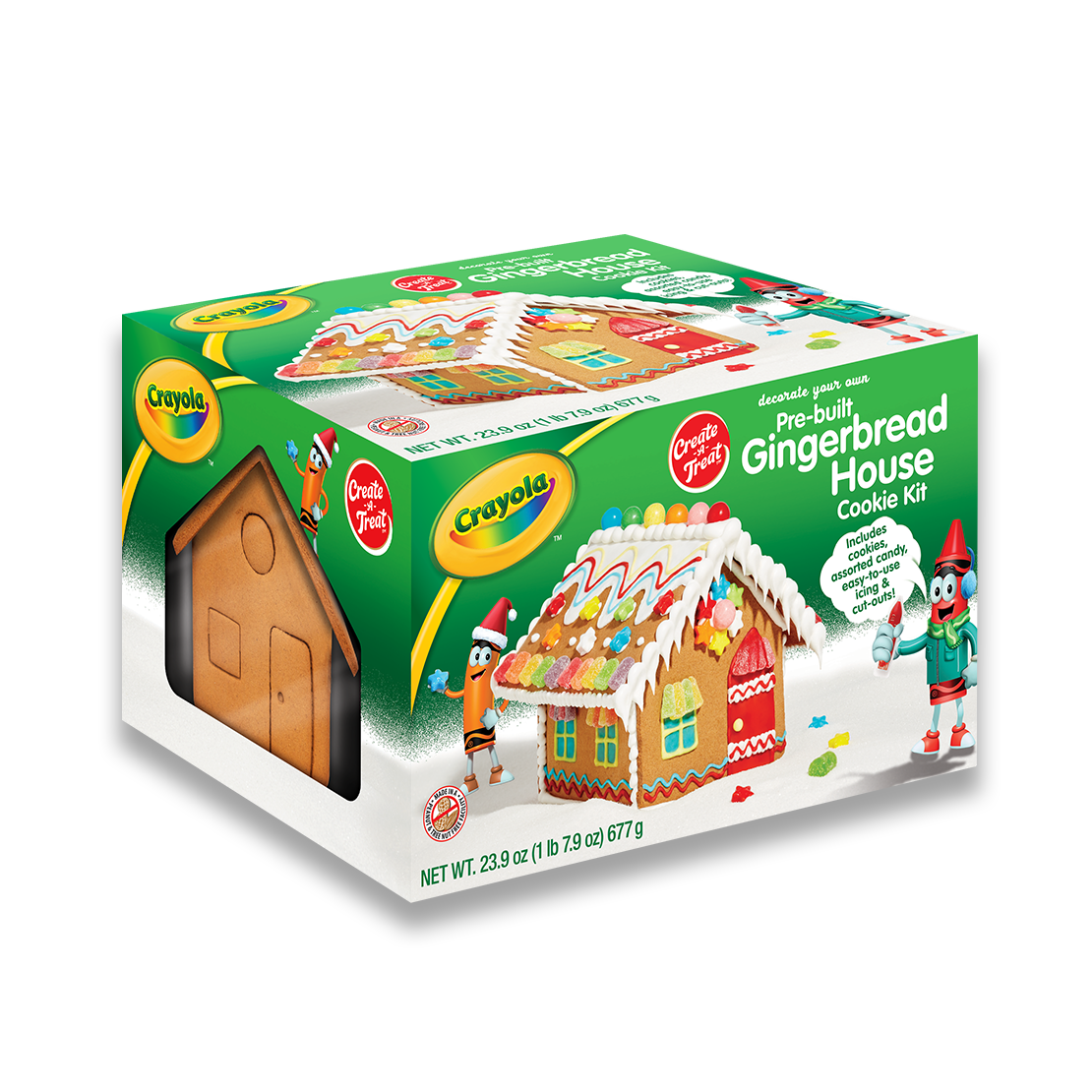 Create A Treat Crayola Prebuilt Gingerbread House Cookie Kit x 23.9 oz.