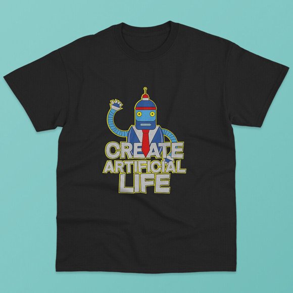 Create Artificial Life Cute Bad Bot Robotics Classic T-Shirt Size M - 3XL
