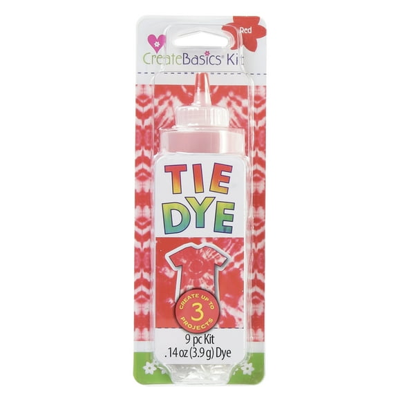 Create Basics 1 Color Tie Dye Kit, Red, Makes 4 fl oz