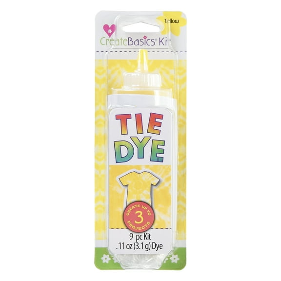 Create Basics 1 Color Tie Dye Kit Yellow, Makes 4 fl oz