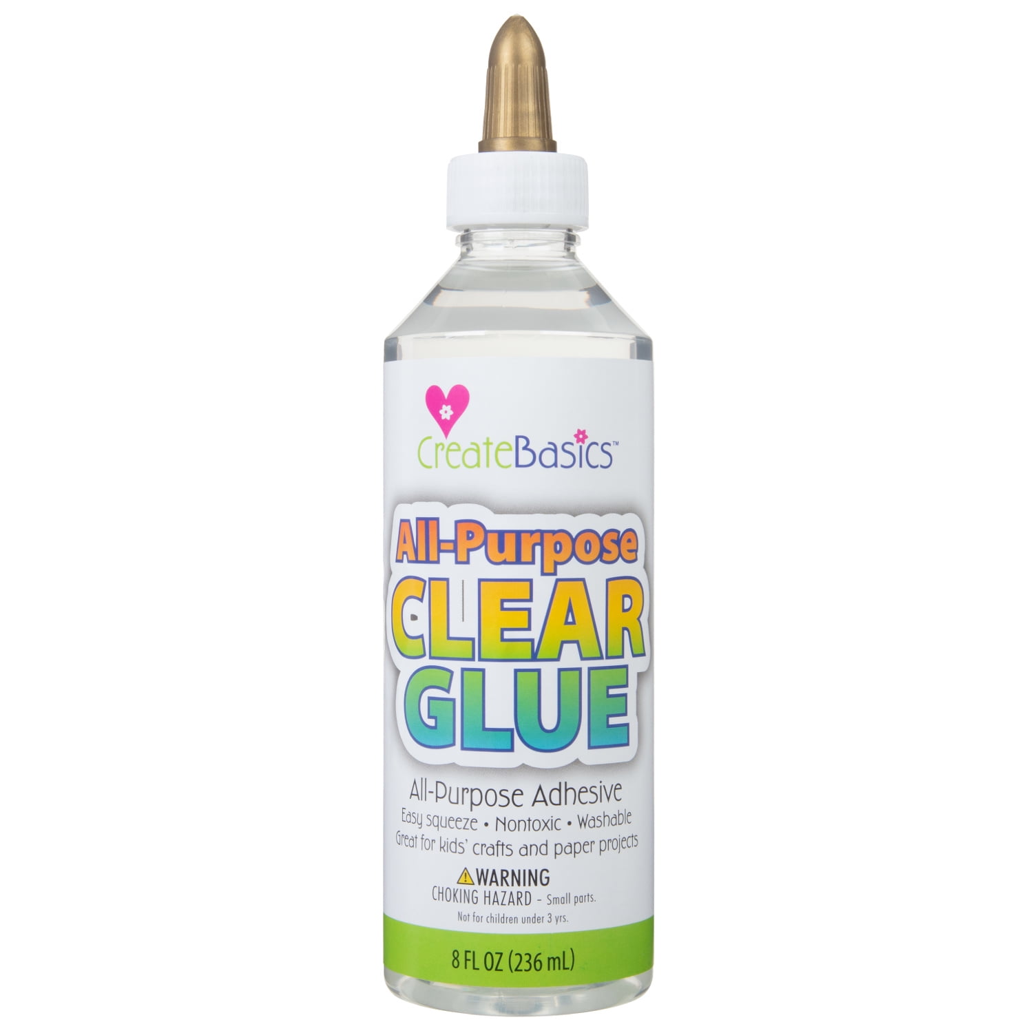 Create Basics All-Purpose Clear Glue 8 fl oz, Great For Kids Crafts and  Projects