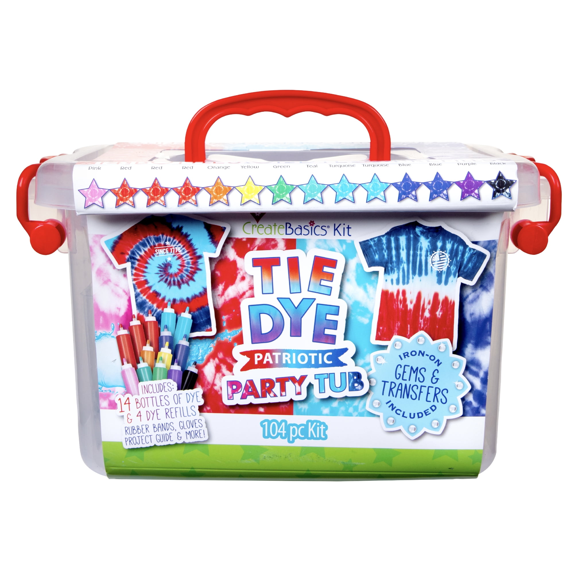 Create Basics Patriotic Tie Dye Party Tub Kit