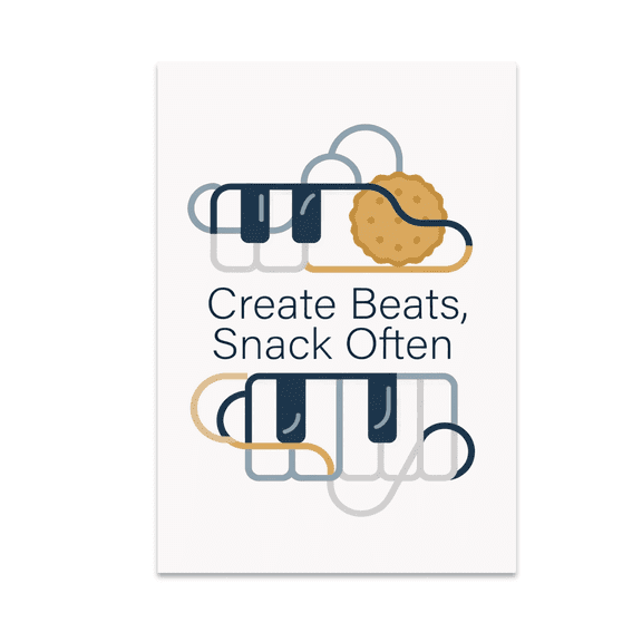 Create Beats Snack Often Wall Art - Music Lover - 13x19 Poster Print