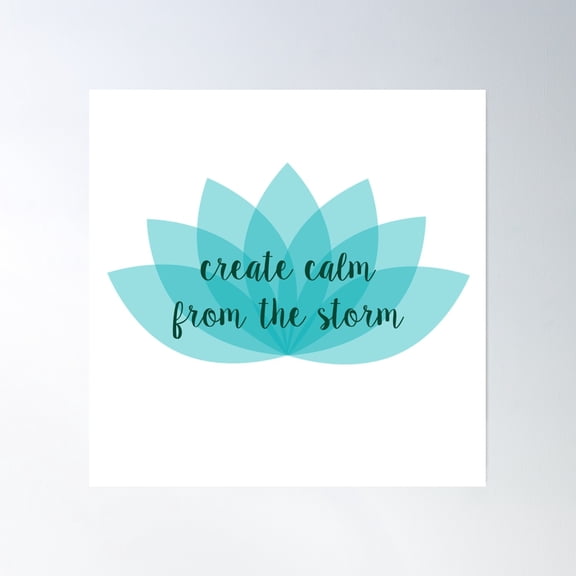 Create Calm Poster Wall Art, Modern Wall Decor, 30x30 UNFRAMED