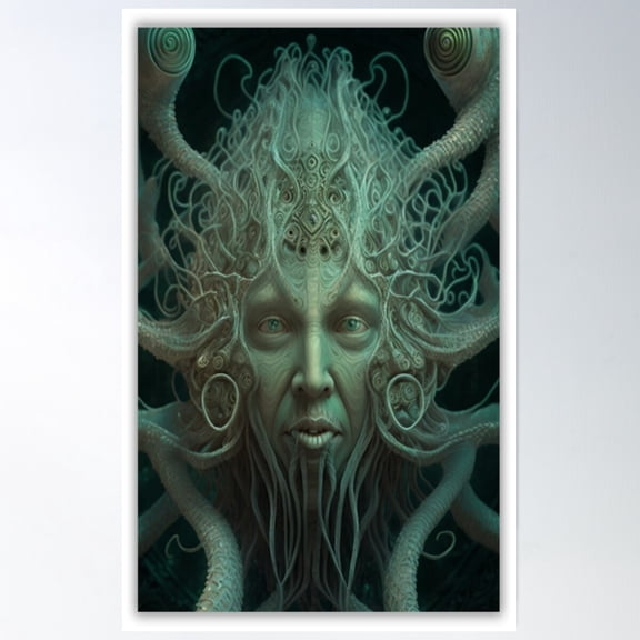 Create Colorful Witch Portrait Poster Wall Art, Modern Wall Decor For Living Room Bedroom, 8x12 UNFRAMED