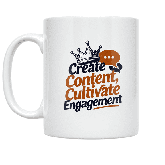 Create Content Cultivate Engagement - Creator Strategy Enthusiast - 11 oz Ceramic Coffee Mug
