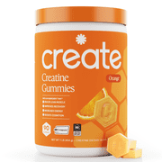 Create Creatine Monohydrate Gummies, Energy & Strength, Orange, 90 Count