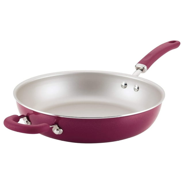 Create Delicious Deep Nonstick Frying Pan / Fry Pan / Skillet - 12.5 Inch, Red