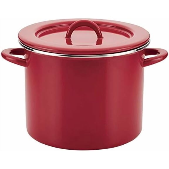 Create Delicious Stock Pot/Stockpot with Lid - 12 Quart, Red