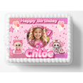 thumbnail image 1 of 10" by 8" Cute Furry Monsters Add Photo Edible Image Cake topper You apply To Your Own Cake, 1 of 4