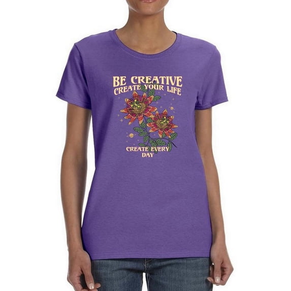 Create Every Day Shaped T-Shirt Women -Image by Shutterstock, Female 3X-Large