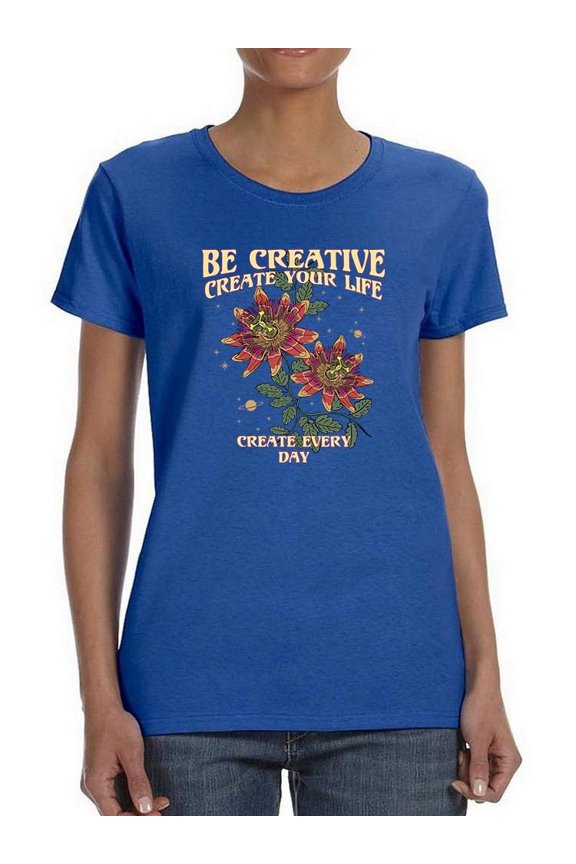 Create Every Day Shaped T-Shirt Women -Image by Shutterstock, Female Large