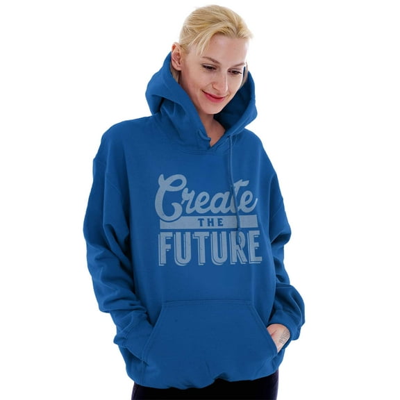 Inspirational Create The Future Quote Women Plus Size Hoodie Brisco Brands 3X