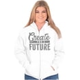 thumbnail image 1 of Create Future Inspiration Cute Gym Zip Hoodie Sweatshirt Women Brisco Brands L, 1 of 6
