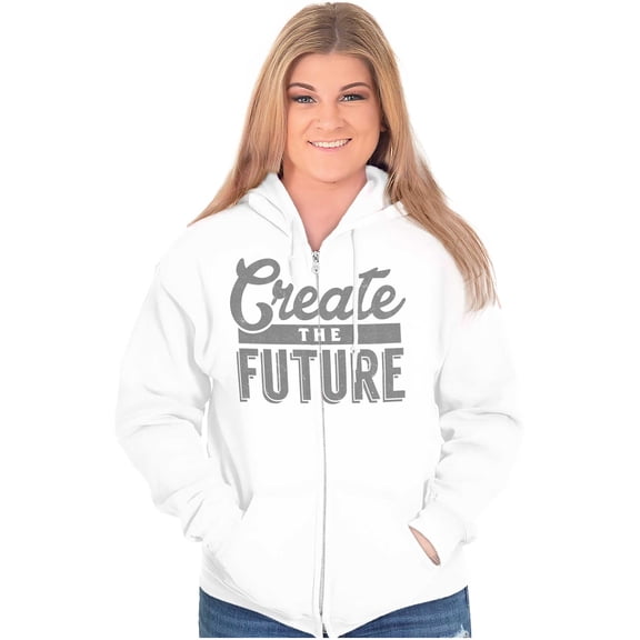 Create Future Inspiration Cute Gym Zip Hoodie Sweatshirt Women Brisco Brands S