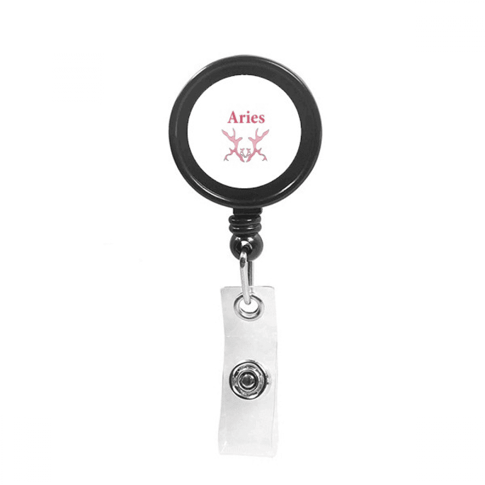 Create Icon Aries Art Deco  Fashion Retractable Keychain Badge Holder ID Badge