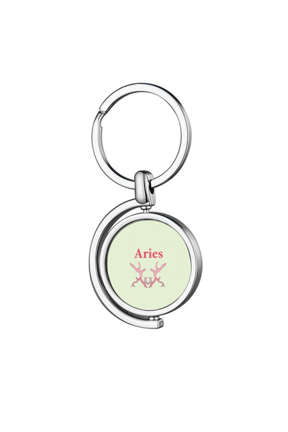 Create Icon Aries Art Deco Fashion Rotating Keychain Metal Keyring Holder