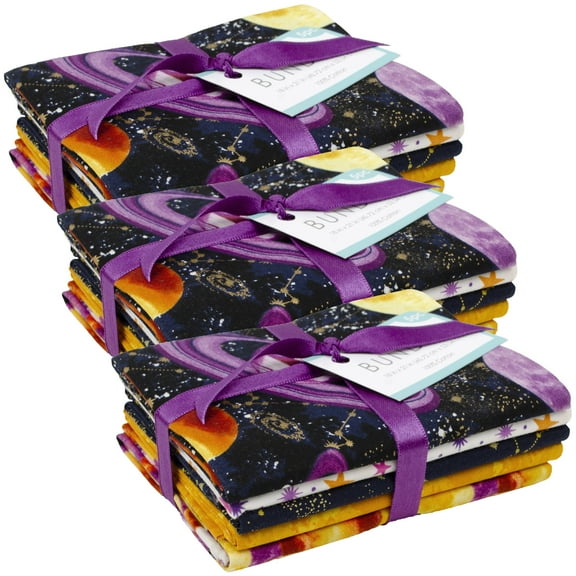 Create It 18" x 21" Cotton Galaxy Precut Sewing & Craft Fabric Bundle, Multicolor 15 Piece