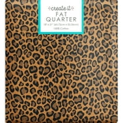 Create It 18x21 100% Cotton Cheetah Precut Sewing & Craft Fabric, Brown 1 Piece