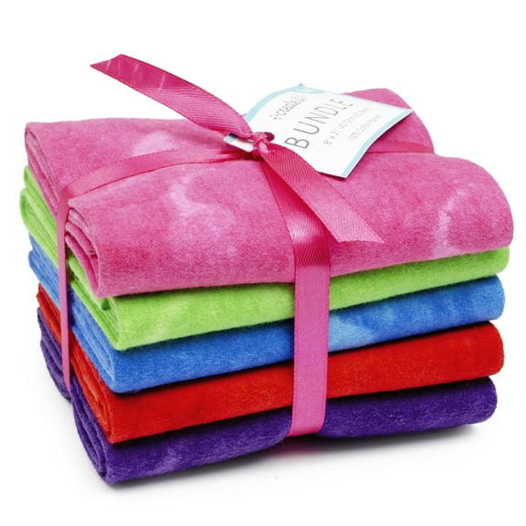 Create It 18"x21" 100% Cotton Flannel Textured Precut Sewing & Craft Fabric Bundle, Multicolor 5 Piece