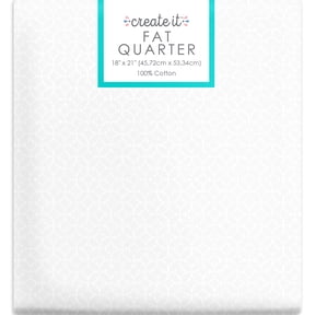 Create It 18"x21" 100% Cotton Hexagon Precut Sewing & Craft Fabric, White 1 Piece