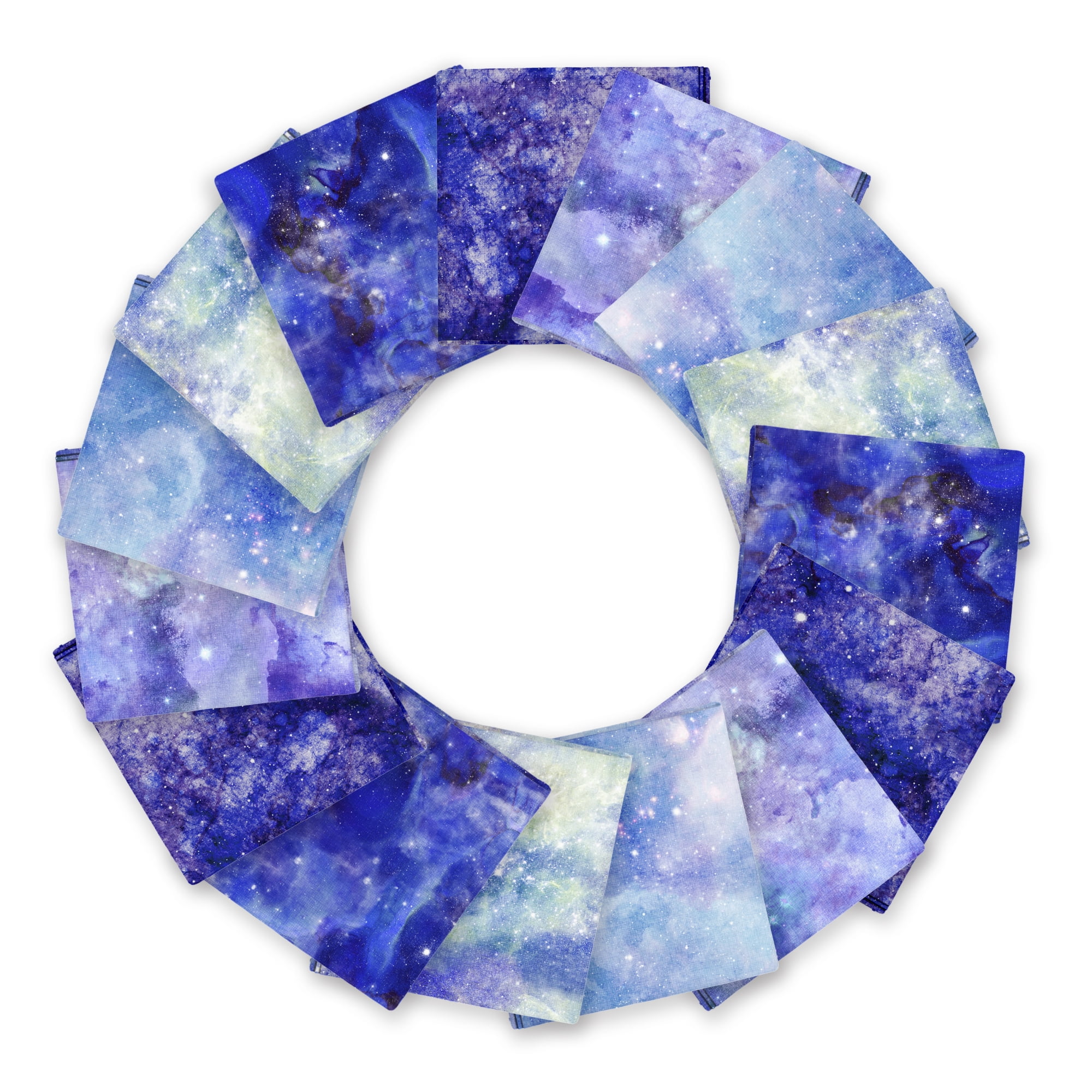 Create It 18"x21" Cotton Celestial Precut Sewing & Craft Fabric Bundle, Multicolor 15 Piece