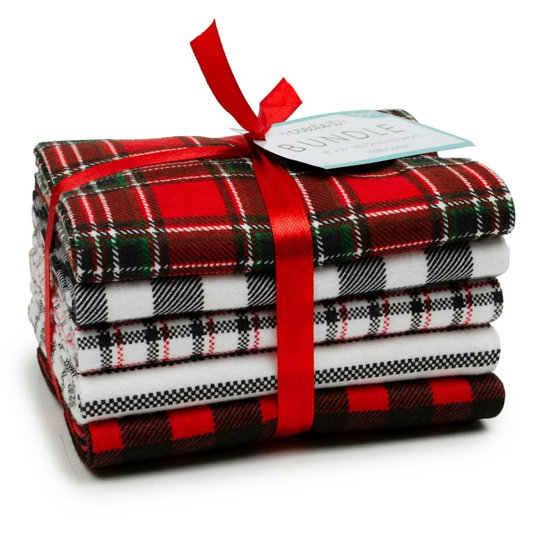 Create It 18x21 Cotton Flannel Plaid Precut Sewing & Craft Fabric Bundle,  Red 5 Piece