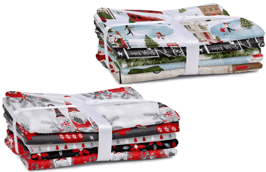 Create It 18"x21" Cotton Holiday Precut Sewing & Crat Fabric Bundle, Multicolor 10 pieces
