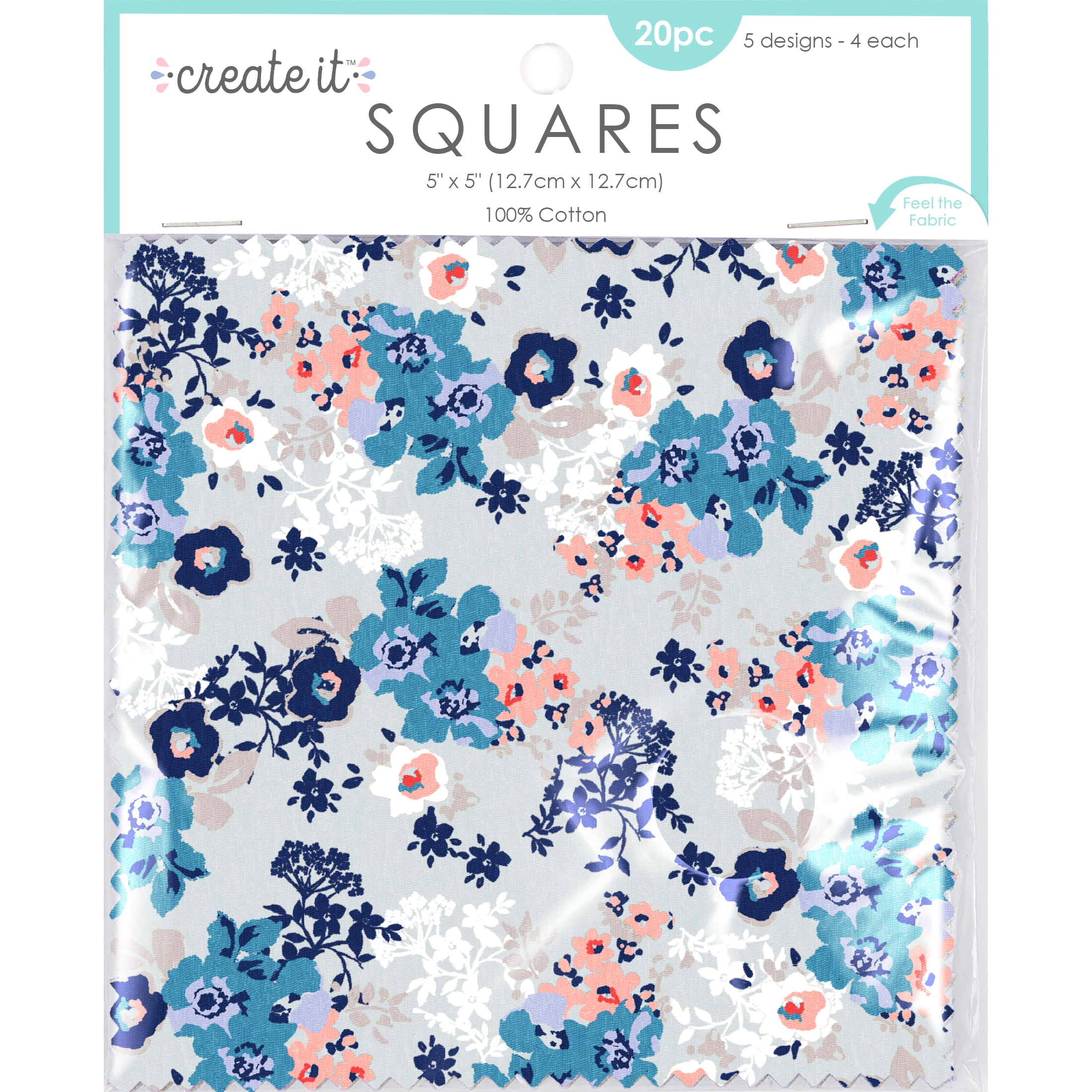  5 x 5 Inches(13cm x 13cm) Charm Packs Cotton Fabric Squares,Precut  Quilting Floral Fabric Bundles for Craft DIY