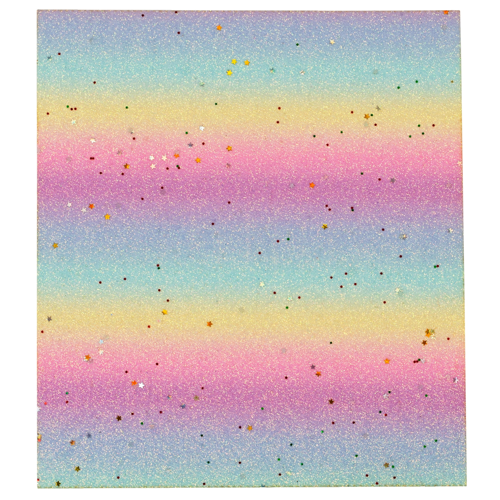 Create It Rainbow Glitter Sheet – Iron-on; Multicolor 9in Tall, 1 Piece