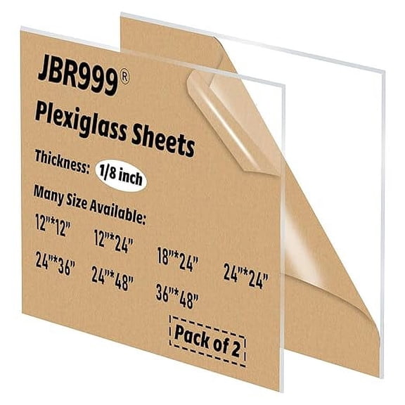Create Masterpieces with 36x48 Clear Acrylic Plexiglass Sheet | Transparent Plastic Panel | Innovative 1/8 Inch Thick Acrylic Board - 2 Pack - Customizable and Locally Available!