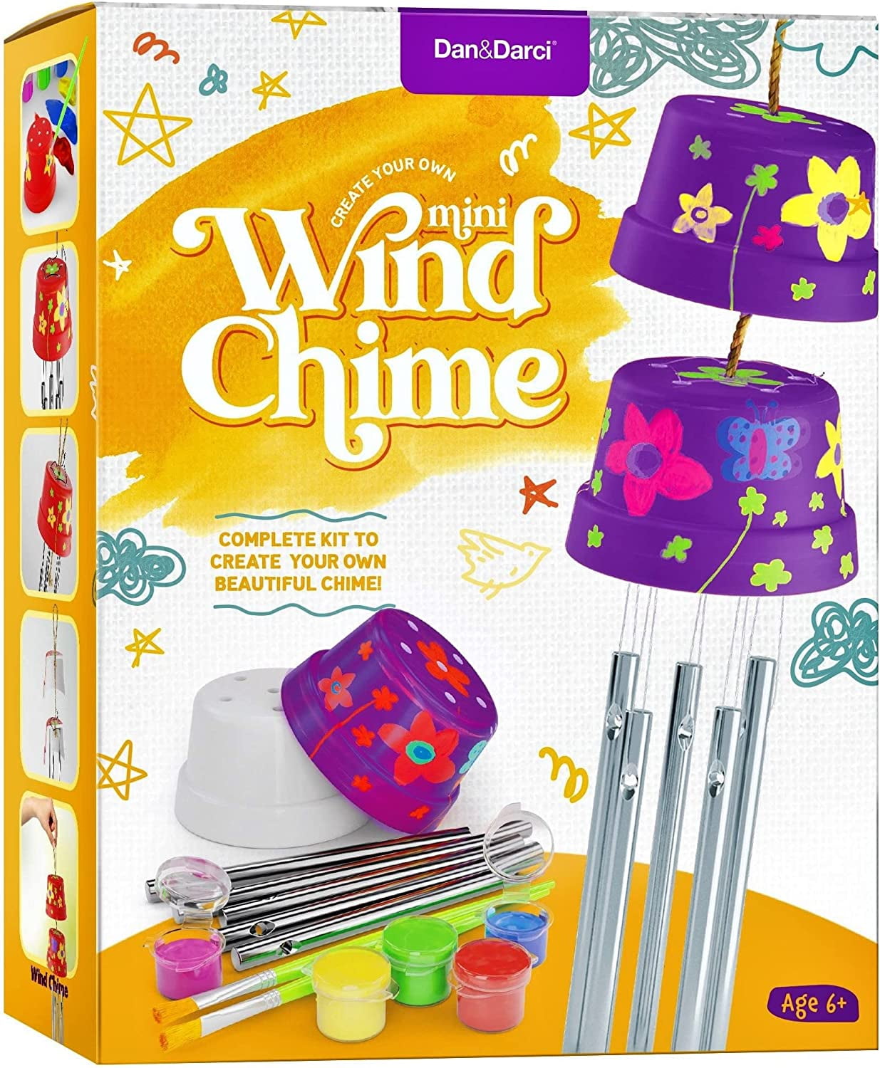 Create Paint a Mini Wind Chime Making Kit Arts and Crafts Gift