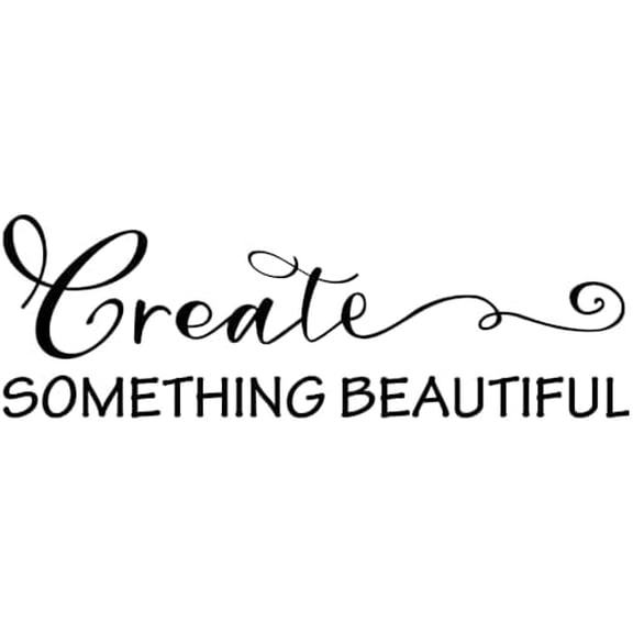 Create Something Beautiful Carved Pure Black Vinyl Wall Decal Art Letters Quotes Saying Wall Art Lettering Home Decor$$Tools