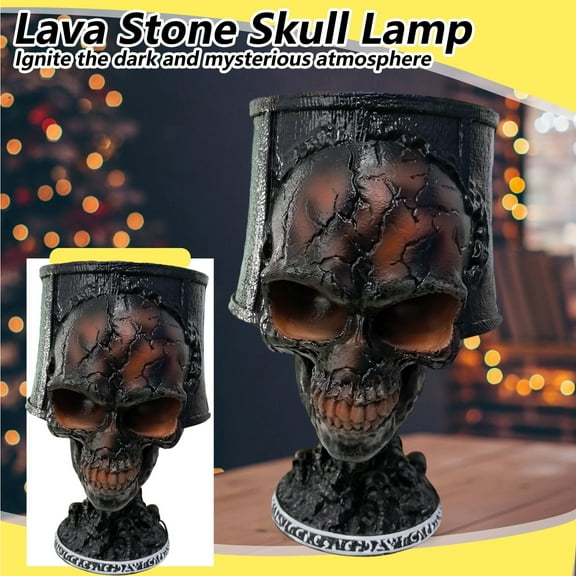 Create A Spine-Chilling Ambient Atmosphere For Parties Escape Rooms And Dark Corners, 3D Carved Grotesque Skull With Cracked Textures Inspired By Corrosive Bone, Perfect For