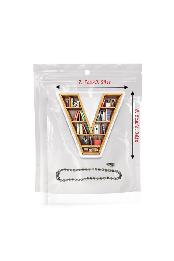 Create This Book Acrylic Keychain Pendant with 26 Letters for Keys, Bags, and Decoration, Perfect Gift for Book Lovers
