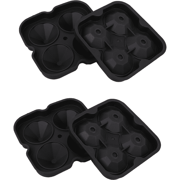 Create Unique Whiskey & Cocktail Ice Cubes, Reusable Diamond-Shaped Ice Cube Trays