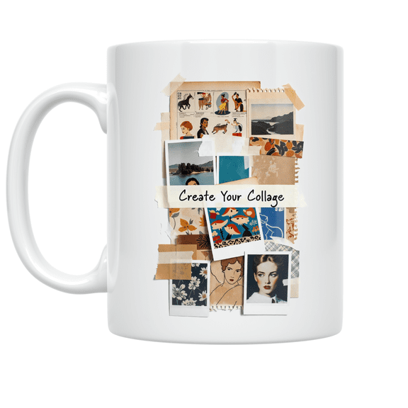 Create Your Collage DIY Art - Craft Enthusiast - 11 oz Ceramic Coffee Mug