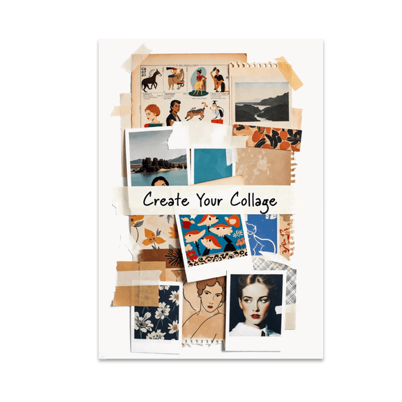 Create Your Collage DIY Art - Creative Wall Decor for Artists - 13x19 Poster Print