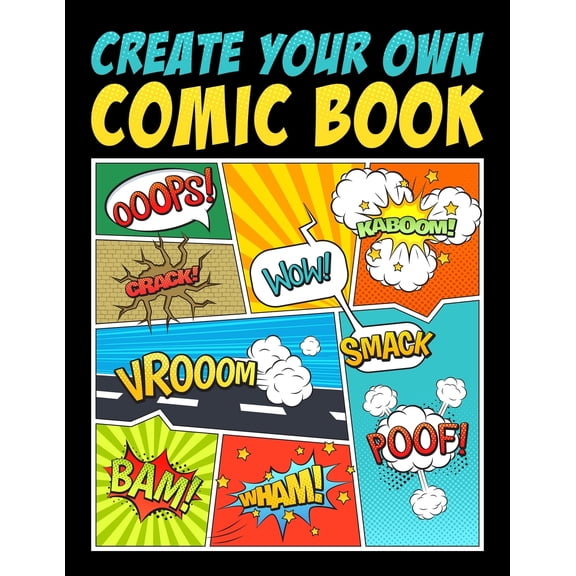 Pre-Owned Create Your Own Comic Book: 100 Unique Blank Comic Book Templates for Adults, Teens & Kids (Paperback) by Papeterie Bleu